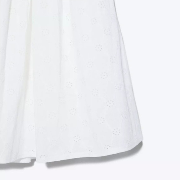 WHITE EYELET BACKLESS TIERED FLOWY FEMININE DRESS MAIDEN MILKMAID HOMESTEAD - Picture 5 of 15